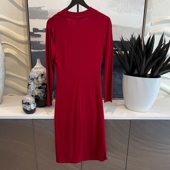 Talbots Elegant Red Twist Front Dress - Picture 3 of 3